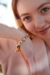 Wish Stone Link Charm Bracelet with Birthstone Crystals, 7"+2"