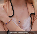 Wish Stone Link Charm Bracelet with Birthstone Crystals, 7"+2"