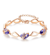 Wish Stone Link Charm Bracelet with Birthstone Crystals, 7"+2"