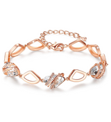 Wish Stone Link Charm Bracelet with Birthstone Crystals, 7"+2"