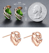 Wish Stone Birthstone Crystal Stud Earrings for Women