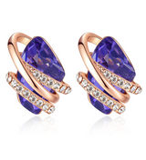 Wish Stone Birthstone Crystal Stud Earrings for Women