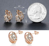 Wish Stone Birthstone Crystal Stud Earrings for Women