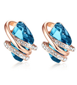 Wish Stone Birthstone Crystal Stud Earrings for Women