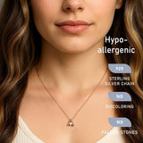 Personalized Initial Letter Pendant Necklace, Rose Gold Plated, A-Z, 16"+2"